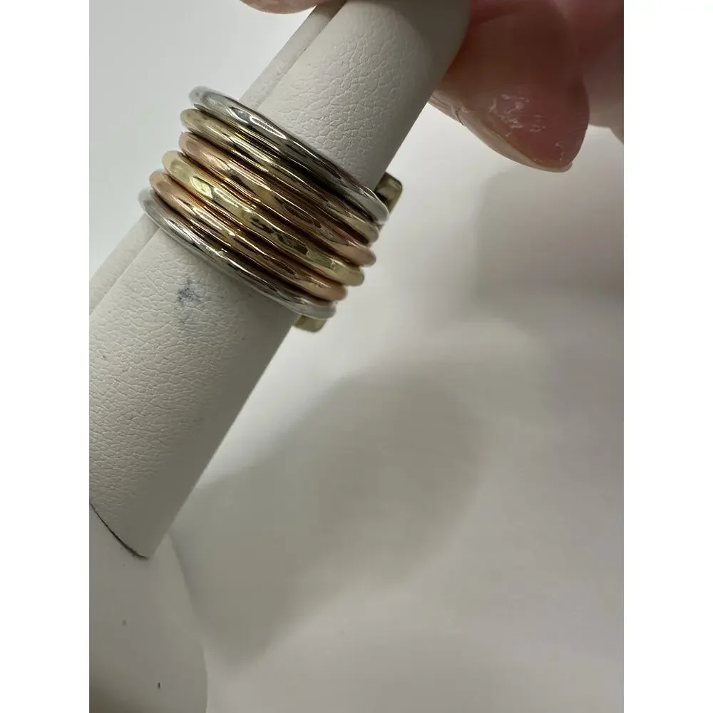 LYDELL NYC Mixed Metal Stack Ring Size 9